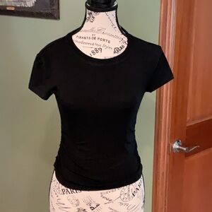 Black Fitted Short Sleeve T-Shirt Size XS